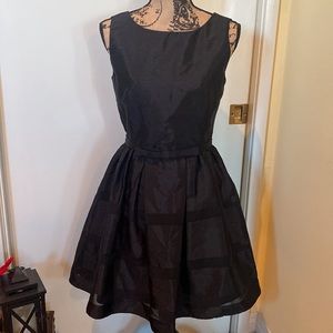 Taylor Black Cocktail Dress w/ Front Bow Detail